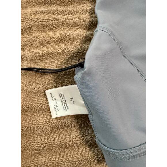 NEW WeWoreWhat High Neck Sports Racer Back Bra Dusty Blue Size Small Athletic - Picture 6 of 8